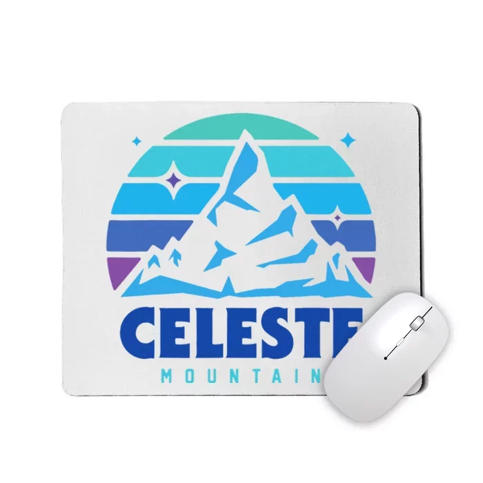 Celeste Vintage Design Mountain Playing Videogames Mousepad