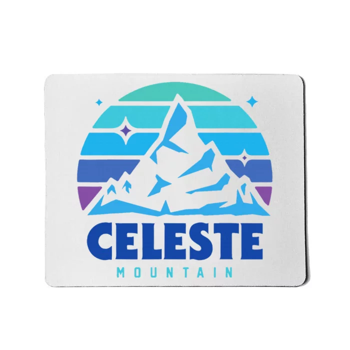 Celeste Vintage Design Mountain Playing Videogames Mousepad