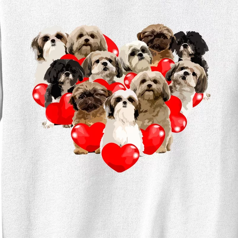 Cute Valentines Day Shih Tzu Dog Heart Puppy Sweatshirt