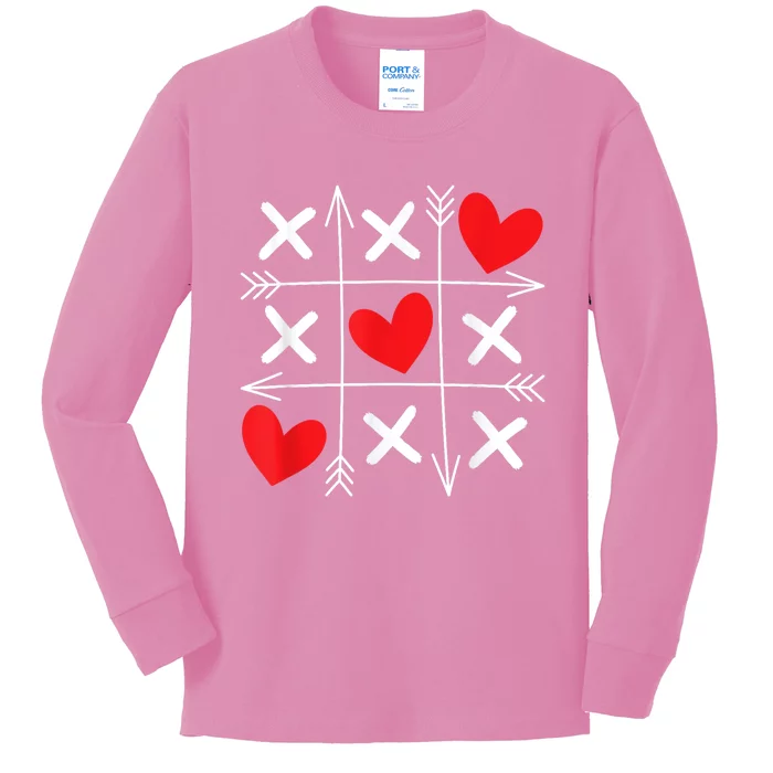 Cute Valentines Day Heart Kids Long Sleeve Shirt