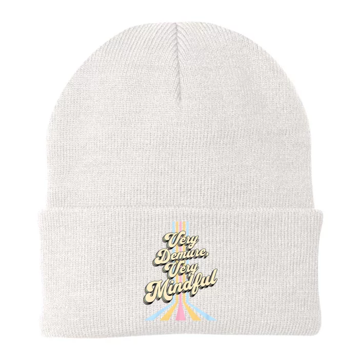 Cute Very Demure Very Mindful Trend Demure & Mindful Women Knit Cap Winter Beanie