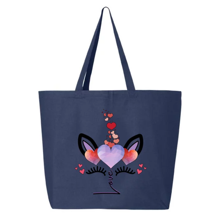 Cute Valentines Day Unicorn Tee Says Love Cute Gift 25L Jumbo Tote