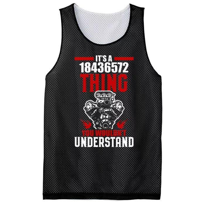 Chev V8 Engine 18436572 Firing Order Mesh Reversible Basketball Jersey Tank