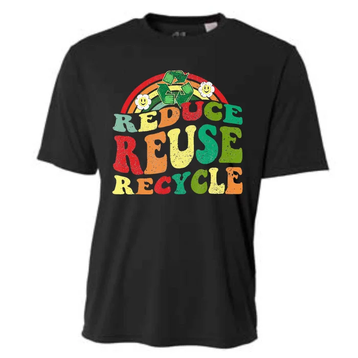 Classic Vintage Earth Day Reduce Reuse Recycle Cooling Performance Crew T-Shirt