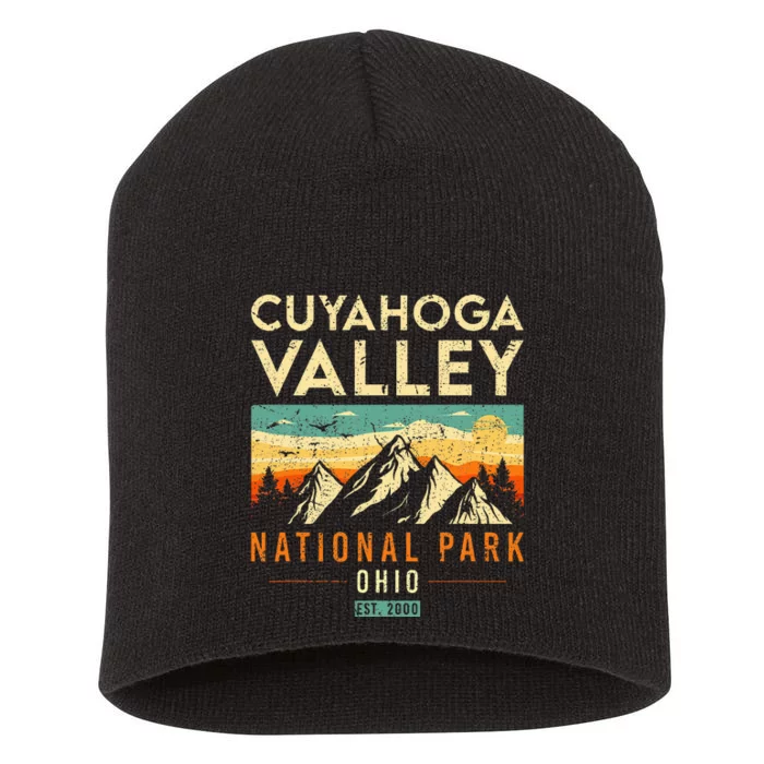 Cuyahoga Valley Est. 2000 Vintage Retro Ohio National Park Short Acrylic Beanie