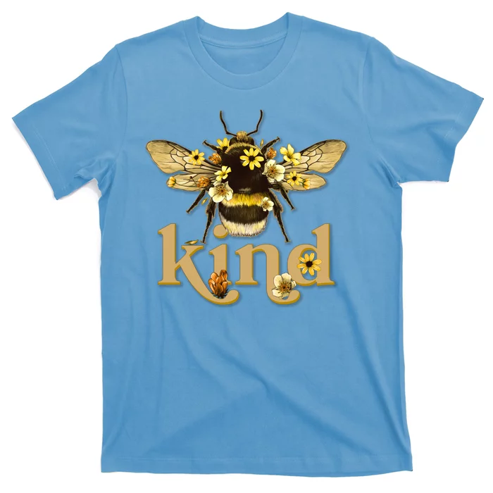 Cute Vintage Floral Bee Kind T-Shirt