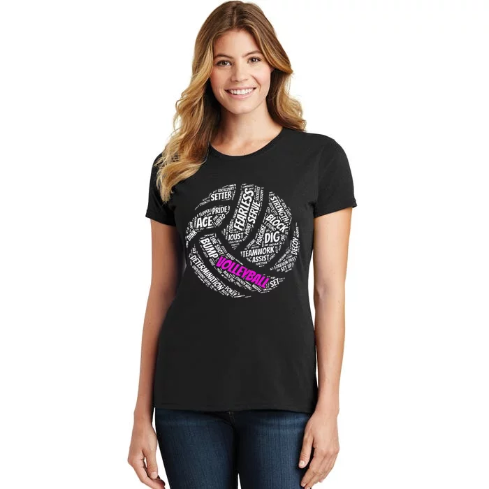 Cool Volleyball For Girls Volleyball Team Sports Women's T-Shirt