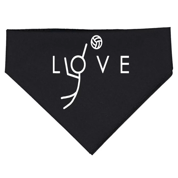 Cute Volleyball For Teen Spike Love USA-Made Doggie Bandana