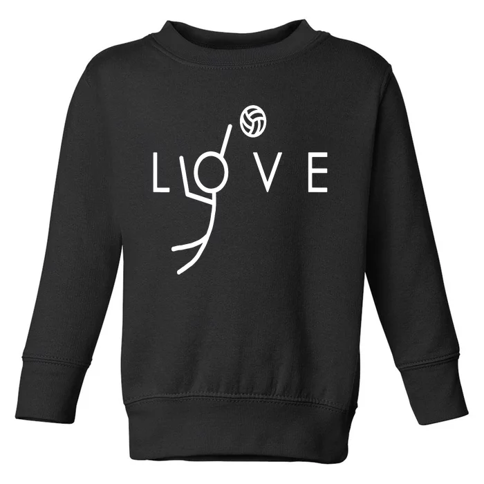 Cute Volleyball For Teen Spike Love Toddler Sweatshirt