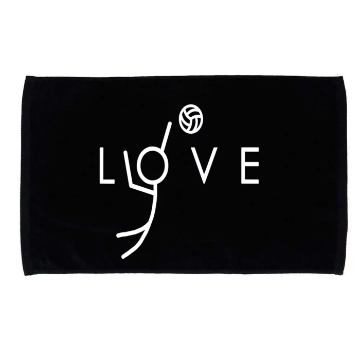 Cute Volleyball For Teen Spike Love Microfiber Hand Towel