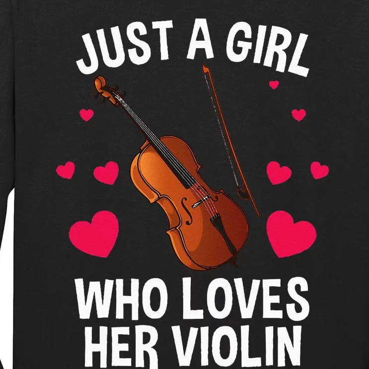 Cool Violin For  Fiddle Music Lover Violin Player Tall Long Sleeve T-Shirt