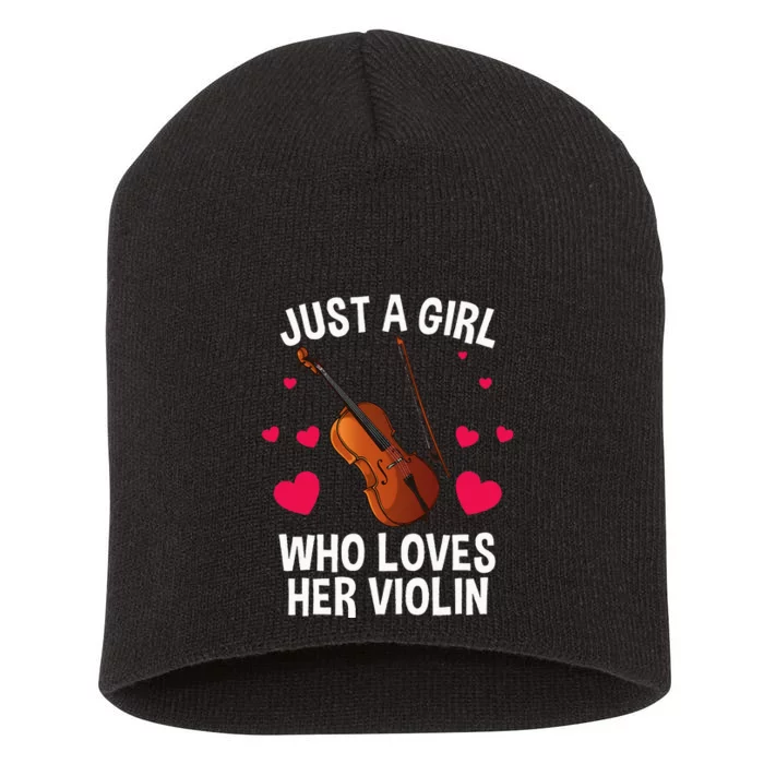 Cool Violin For  Fiddle Music Lover Violin Player Short Acrylic Beanie