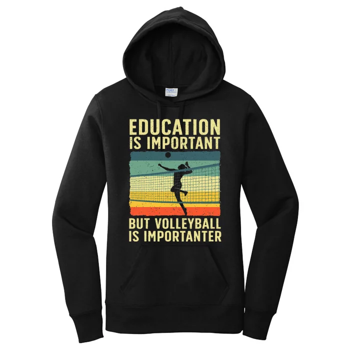 Cool Volleyball For Teen Team Player College Coach Women's Pullover Hoodie