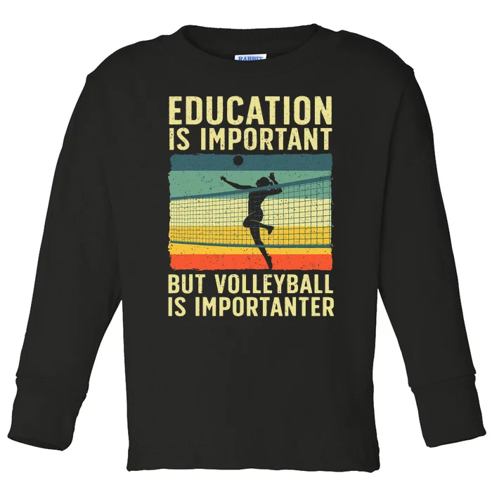 Cool Volleyball For Teen Team Player College Coach Toddler Long Sleeve Shirt