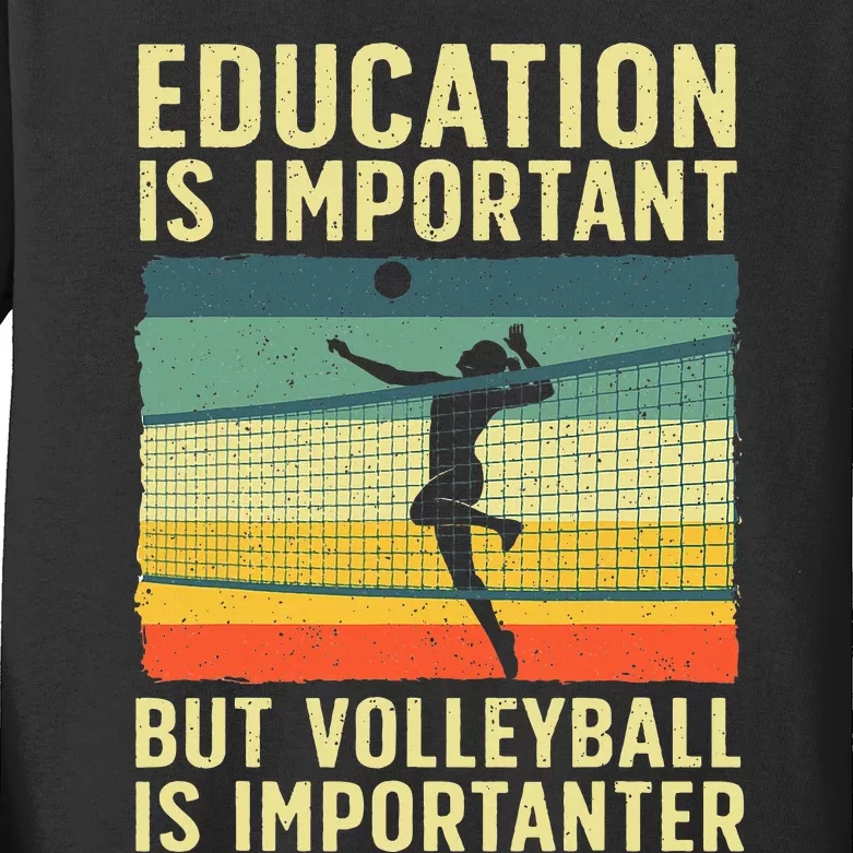 Cool Volleyball For Teen Team Player College Coach Kids Long Sleeve Shirt