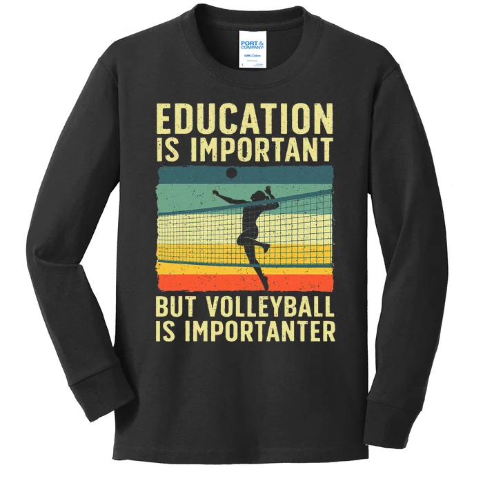 Cool Volleyball For Teen Team Player College Coach Kids Long Sleeve Shirt