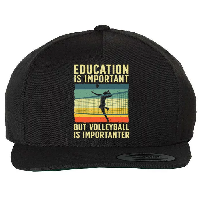 Cool Volleyball For Teen Team Player College Coach Wool Snapback Cap