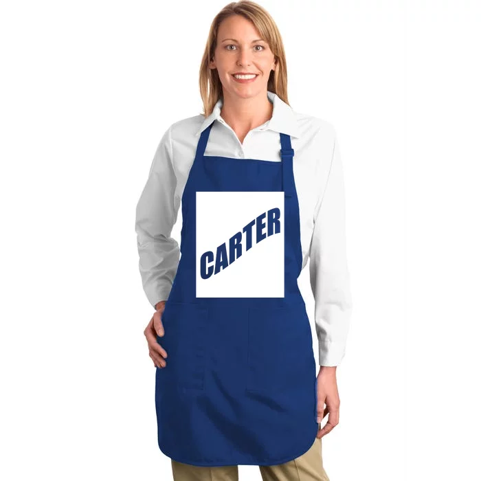 Carter Valentine Friend Son Husband First Name Family Gift Full-Length Apron With Pocket