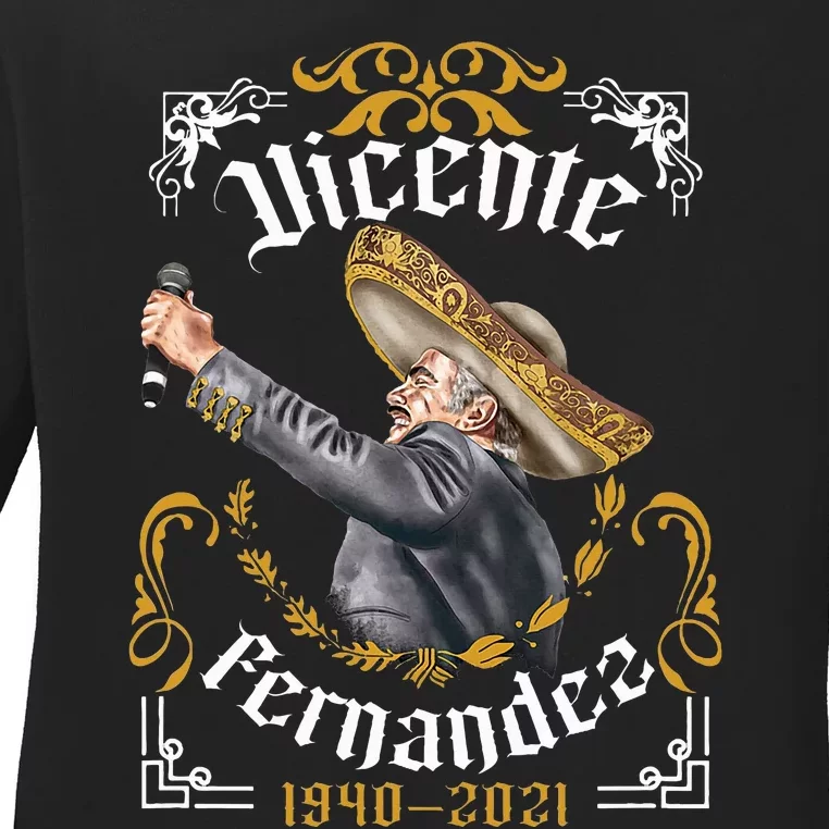 Chente Vicente Fernandez Pero Sigo Siendo El Rey Mexico Ladies Long Sleeve Shirt