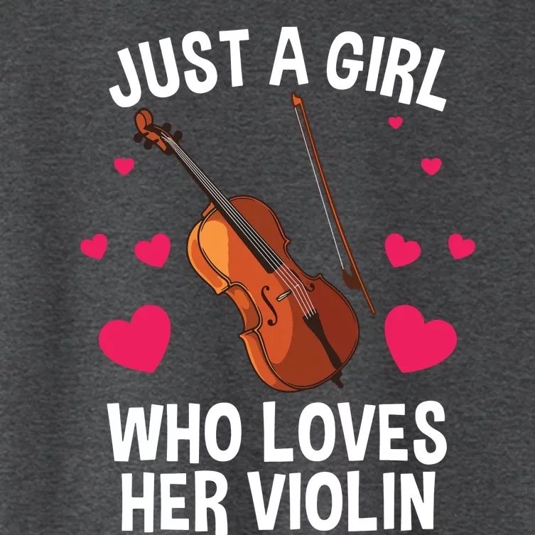 Cool Violin For Women Girl Fiddle Music Lover Violin Player Women's Crop Top Tee