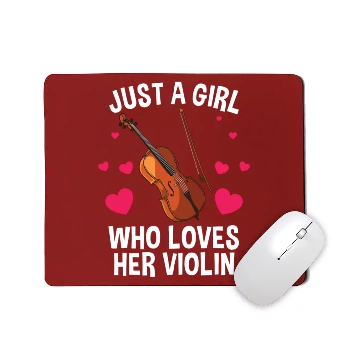 Cool Violin For Women Girl Fiddle Music Lover Violin Player Mousepad