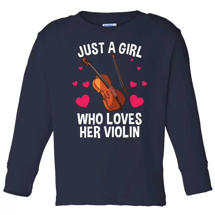 Cool Violin For Women Girl Fiddle Music Lover Violin Player Toddler Long Sleeve Shirt