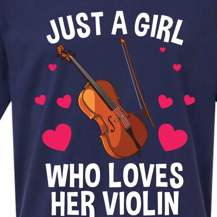 Cool Violin For Women Girl Fiddle Music Lover Violin Player Sueded Cloud Jersey T-Shirt