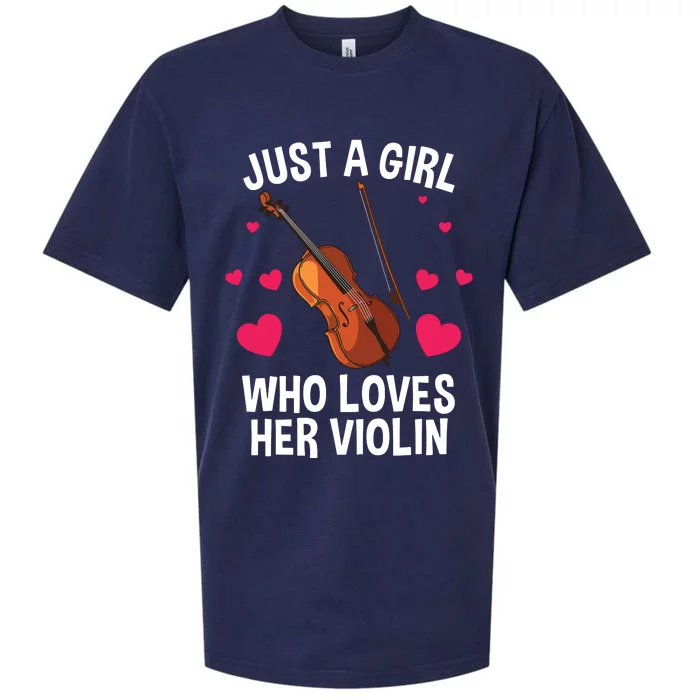 Cool Violin For Women Girl Fiddle Music Lover Violin Player Sueded Cloud Jersey T-Shirt