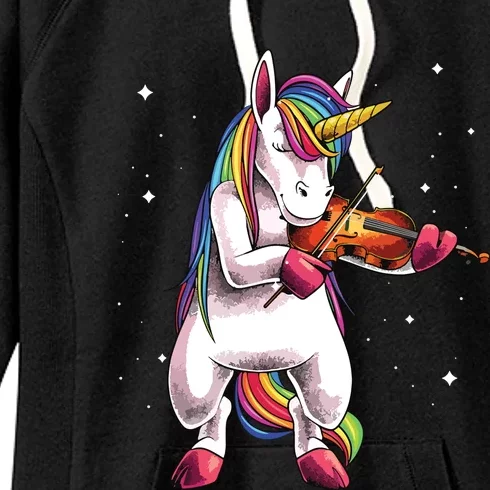 Cool Violin For Women Girl Viola Lover Music Player Women's Fleece Hoodie