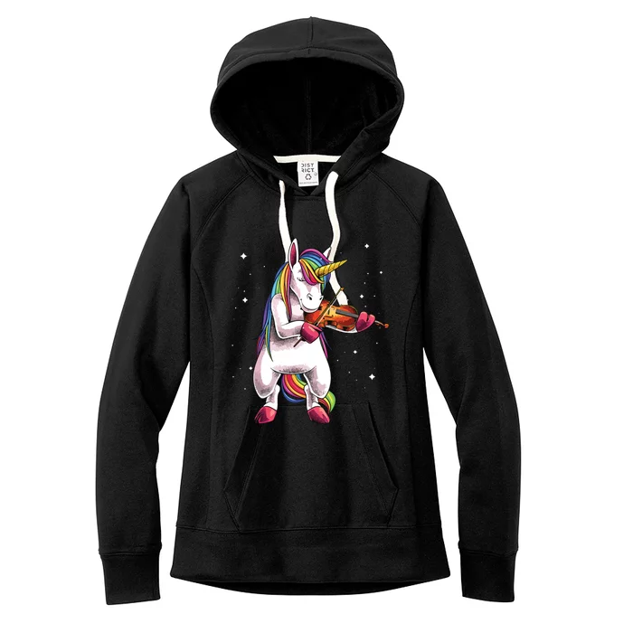 Cool Violin For Women Girl Viola Lover Music Player Women's Fleece Hoodie