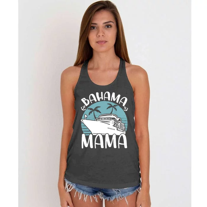 Cruising Vacation Family Trip Bahama Mama Women's Knotted Racerback Tank