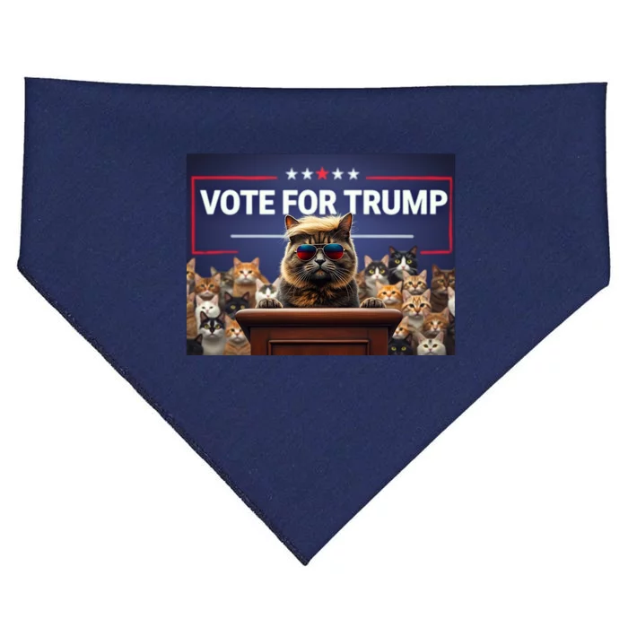 Cats Vote For Trump 2024 Election USA-Made Doggie Bandana