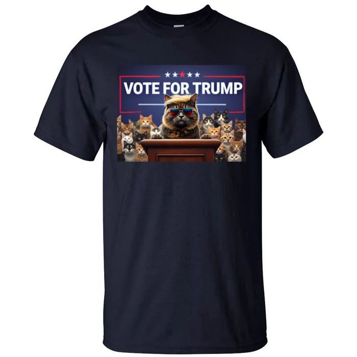 Cats Vote For Trump 2024 Election Tall T-Shirt