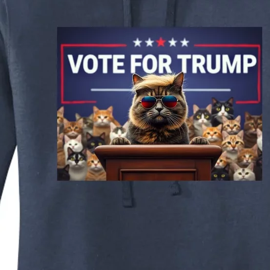 Cats Vote For Trump 2024 Election Women's Pullover Hoodie