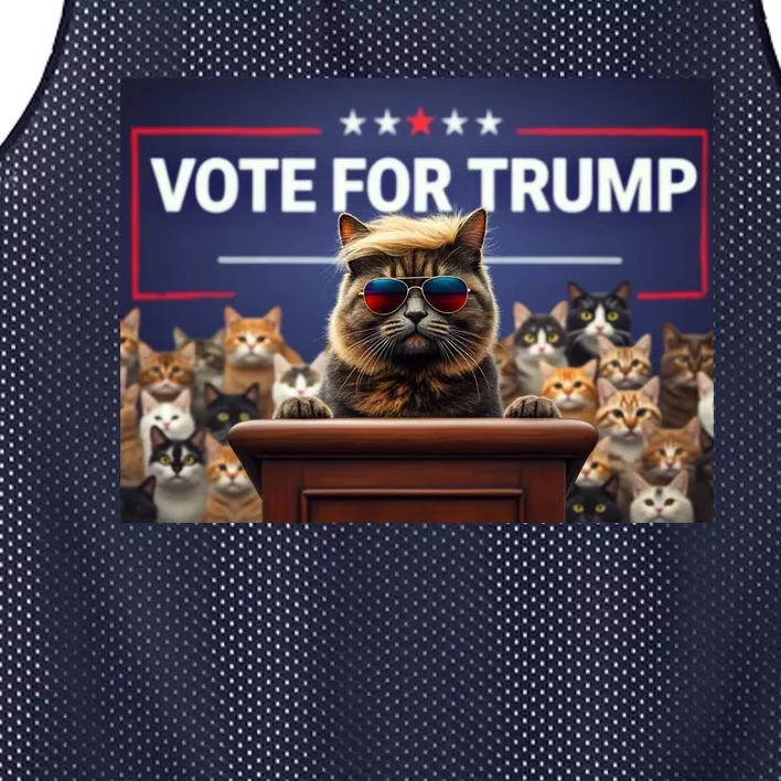 Cats Vote For Trump 2024 Election Mesh Reversible Basketball Jersey Tank