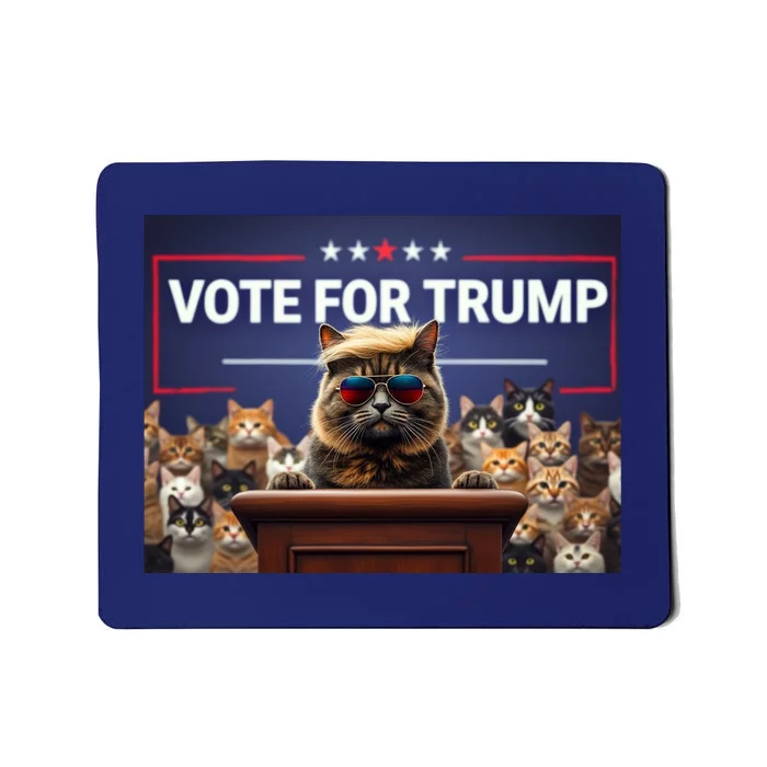 Cats Vote For Trump 2024 Election Mousepad