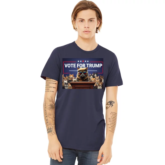 Cats Vote For Trump 2024 Election Premium T-Shirt