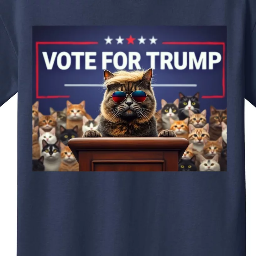 Cats Vote For Trump 2024 Election Kids T-Shirt