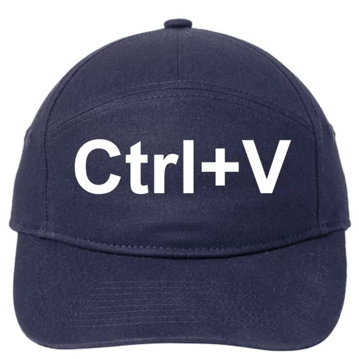 Ctrl V Family Matching Partner Ctrl C Ctrl V Copy And Paste Gift 7-Panel Snapback Hat