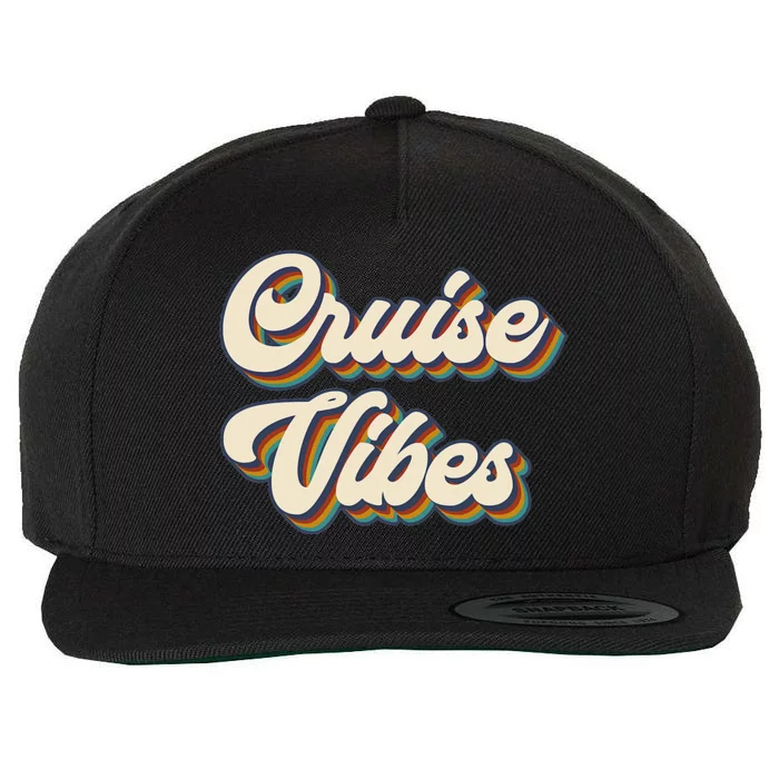 Cruise Vibes funny Family Cruise Vacation Party Wool Snapback Cap