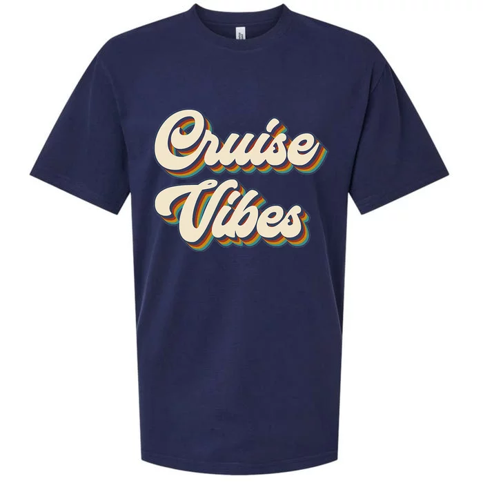 Cruise Vibes funny Family Cruise Vacation Party Sueded Cloud Jersey T-Shirt