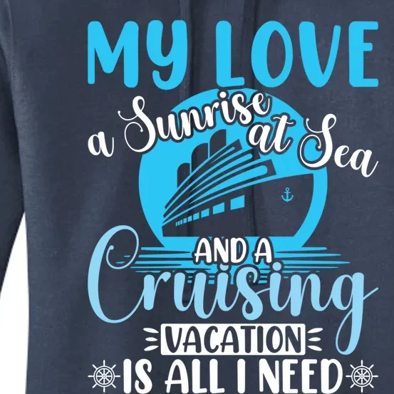 Cruising Vacation Family Trip Husband And Wife Cruising Funny Gift Women's Pullover Hoodie