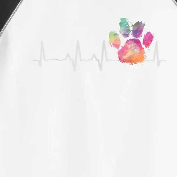 Cute Veterinarian Gift Rainbow Paw Print Heartbeat Vet Tech Gift Toddler Fine Jersey T-Shirt