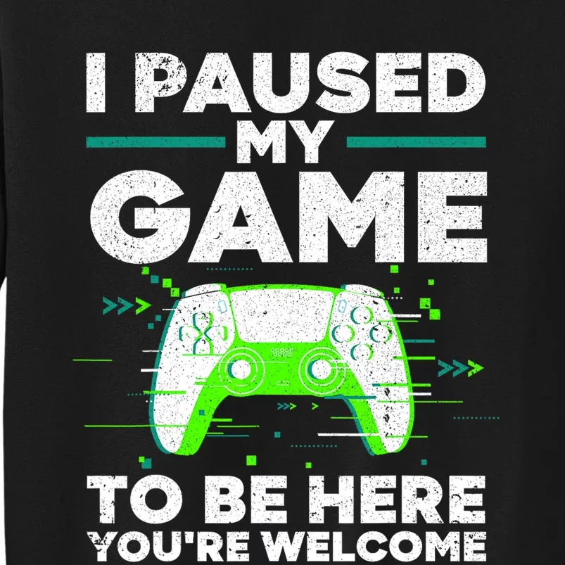 Cool Video Gamer For Men Kids Game Paused Gaming Gamers Sweatshirt