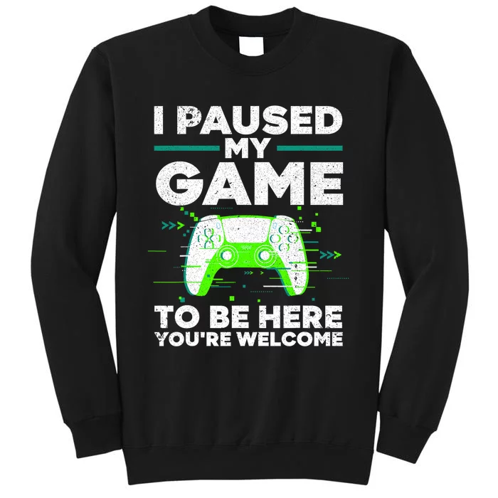 Cool Video Gamer For Men Kids Game Paused Gaming Gamers Sweatshirt