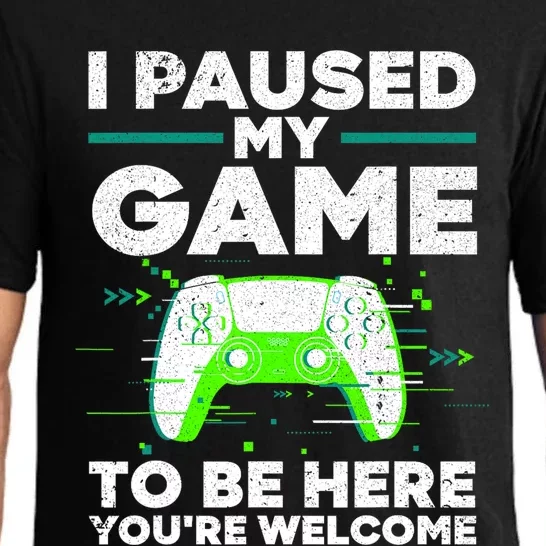 Cool Video Gamer For Men Kids Game Paused Gaming Gamers Pajama Set