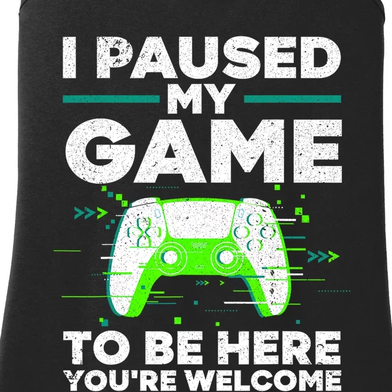 Cool Video Gamer For Men Kids Game Paused Gaming Gamers Ladies Essential Tank