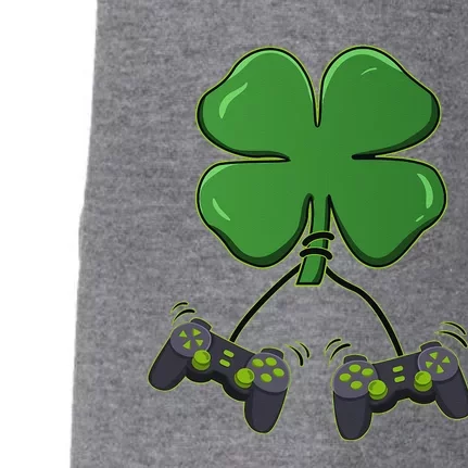 Clover Video Game Controllers St Patricks Day Doggie 3-End Fleece Hoodie