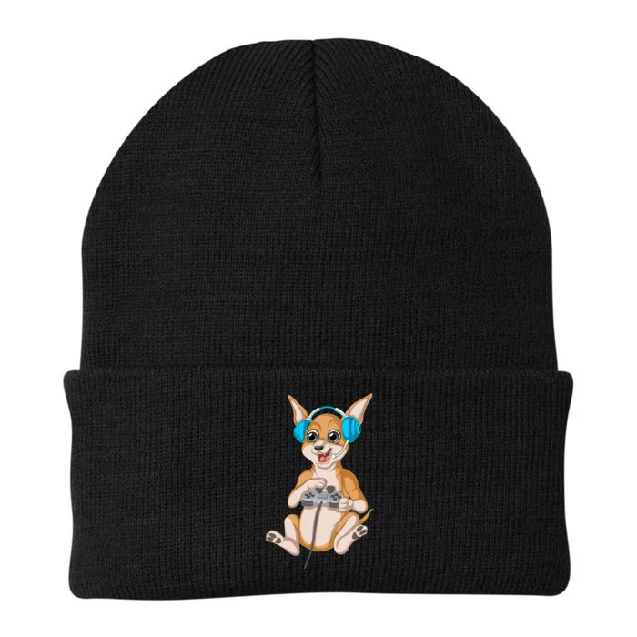 Chihuahua Video Gamer Knit Cap Winter Beanie