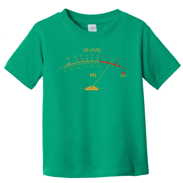 Cool Vintage Gold DB Level VU Meter Music Bass Lover Toddler T-Shirt